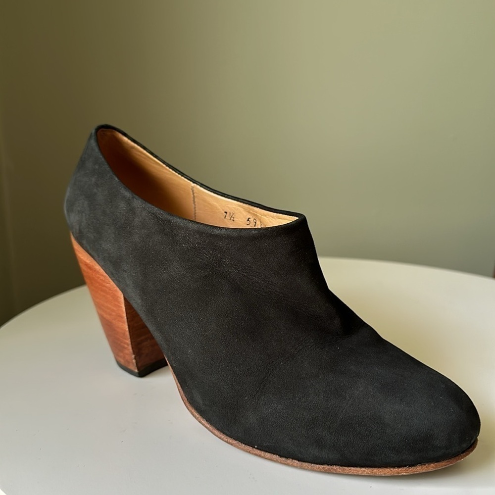 Dieppa Restrepo Lady Heeled Ankle Boot Soft Suede Brown Block Heel Size 7.5
